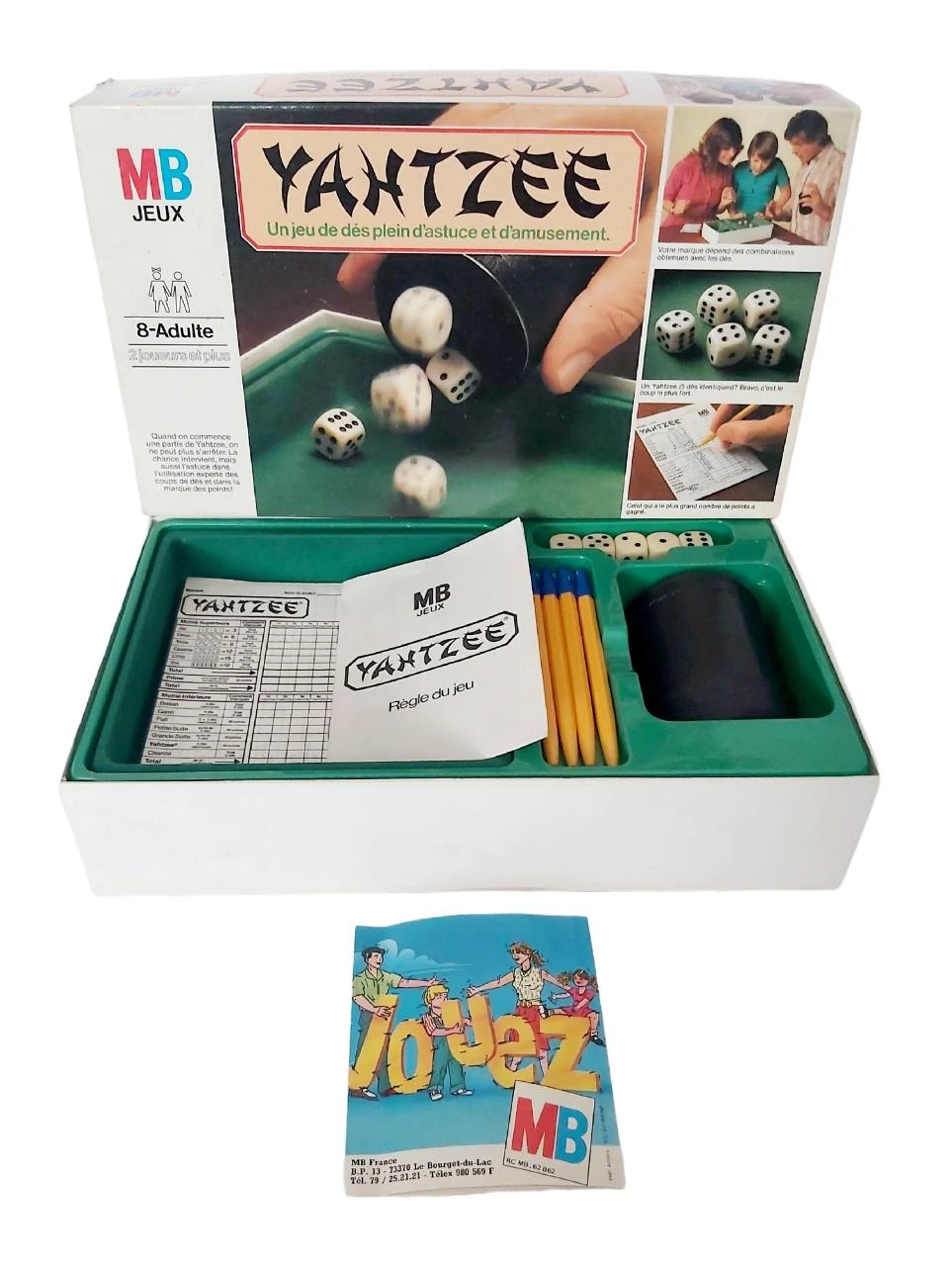 Yahtzee MB Jeux Jeu De Dés (1982) Complet